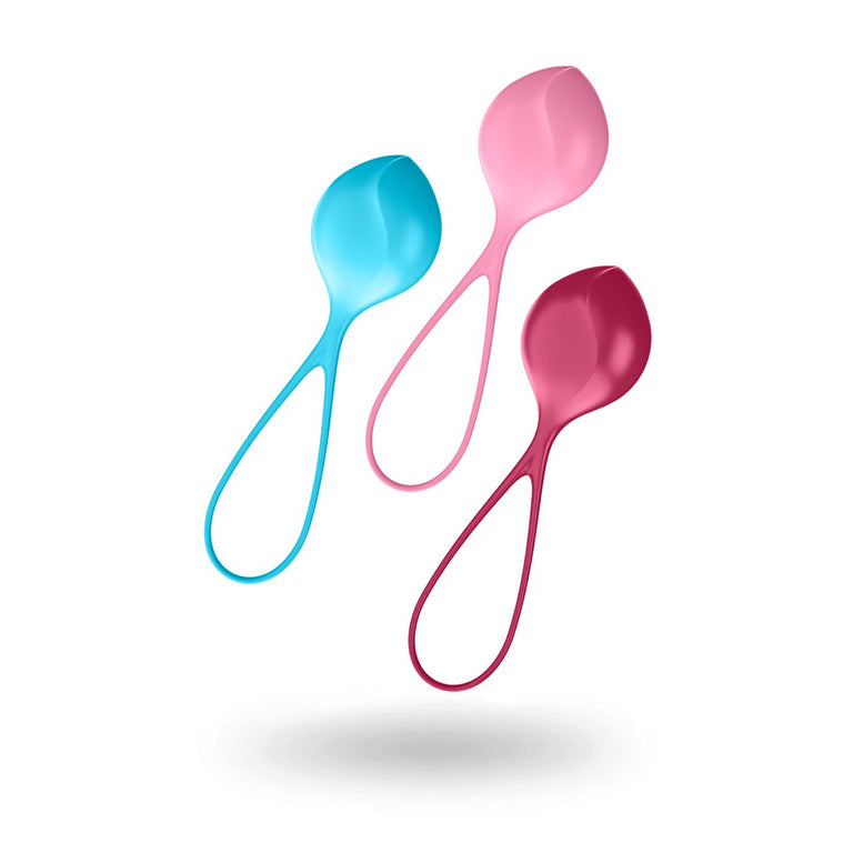 Silicone Single Kegel Ball Set of 3 Balls 62g - 98g by Satisfyer on Ricky.com