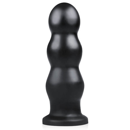 XL Large Ribbed Butt Plug with Suction Base 9.8 Inch
