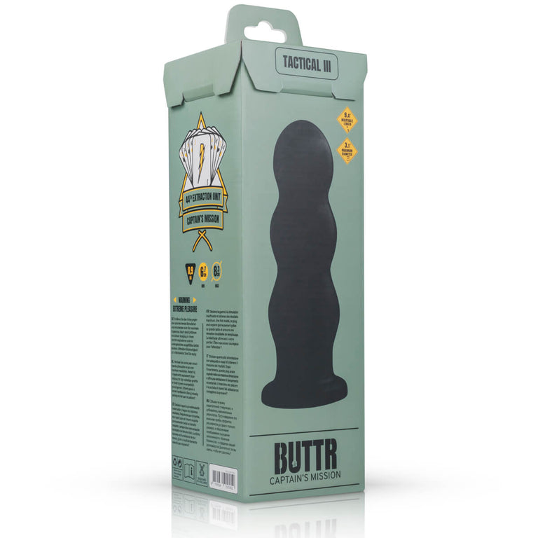 XL Large Ribbed Butt Plug with Suction Base 9.8 Inch by BUTTR on Ricky.com