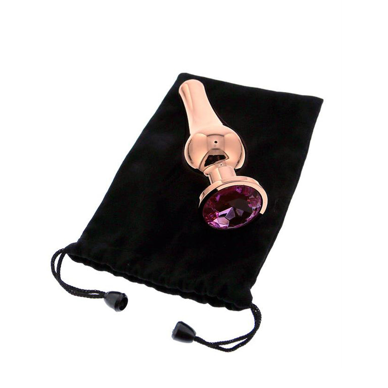 Tapered Metal Butt Plug with Jewel Base