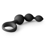 Triple Anal Bead Silicone Plug with Grip Ring 6 Inch by EasyToys on Ricky.com